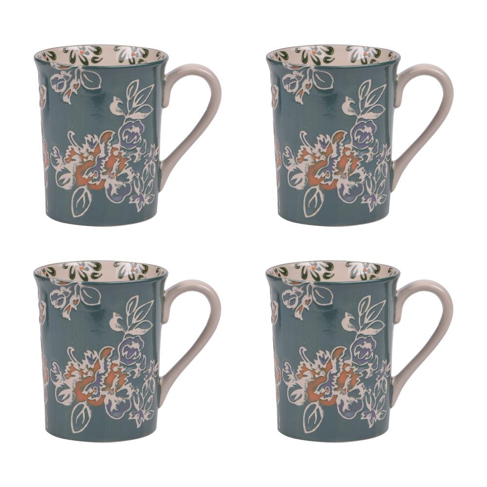 Coffret de 4 mugs Faustine 30 cl Table passion - Mathon - 1