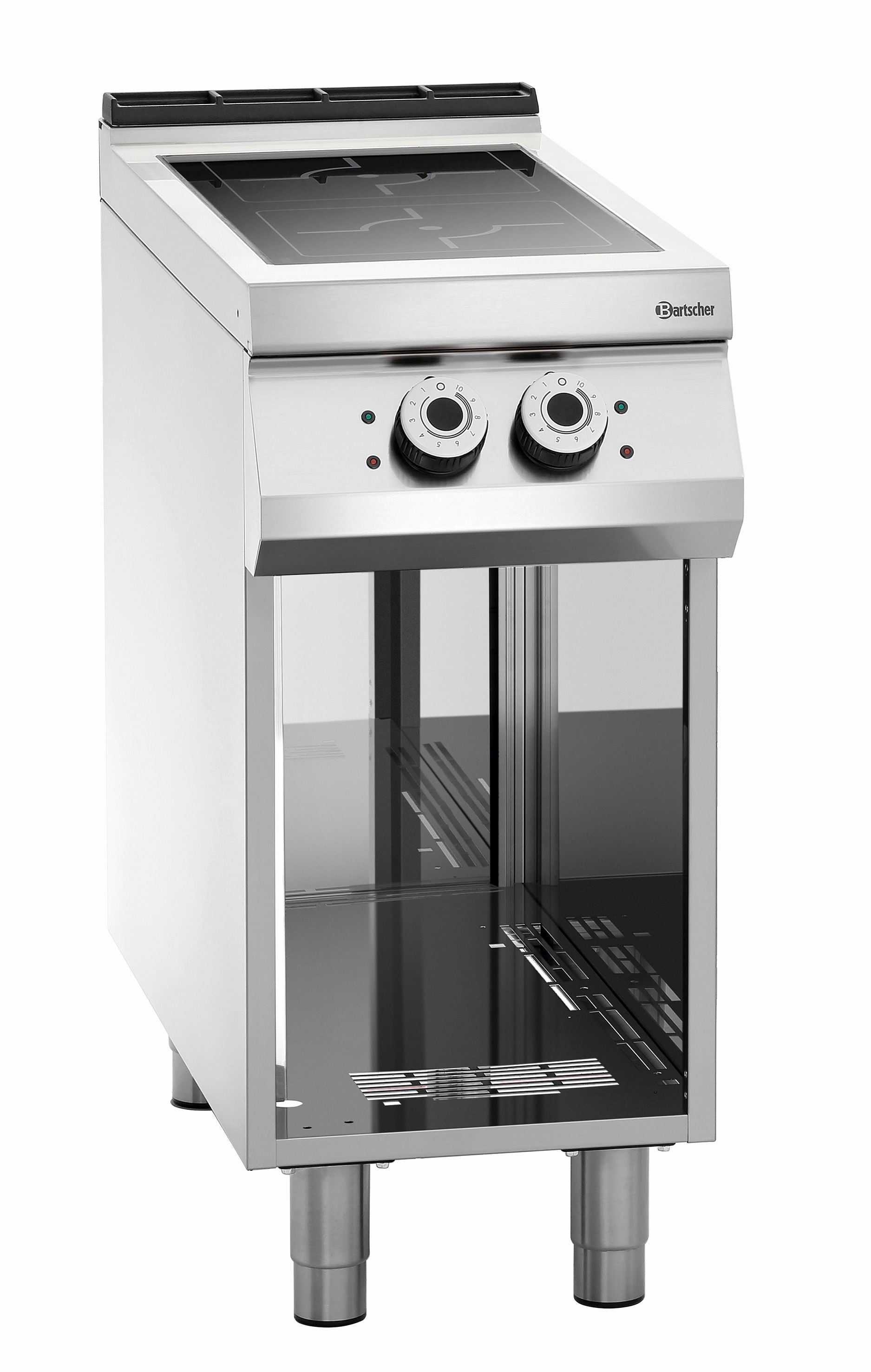 Fourneau à induction -10kW - induction 2 zones - soubassement ouvert - Bartscher - Mathon - 1