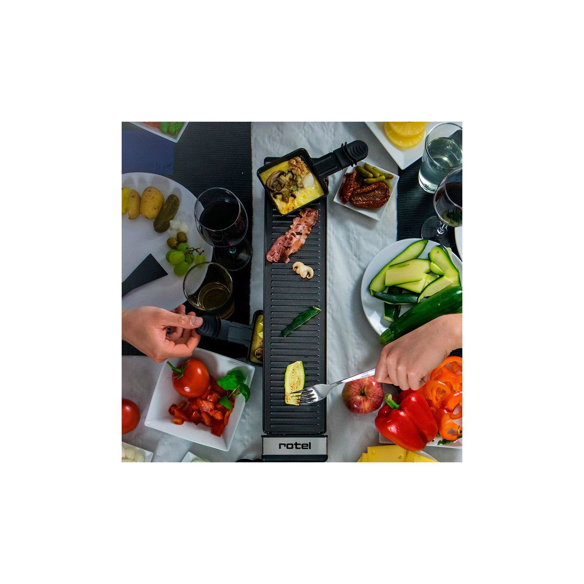 Lot de 2 machines à raclette connectables par câbles pour 8 personnes au total Rotel Rotel - Mathon - 2