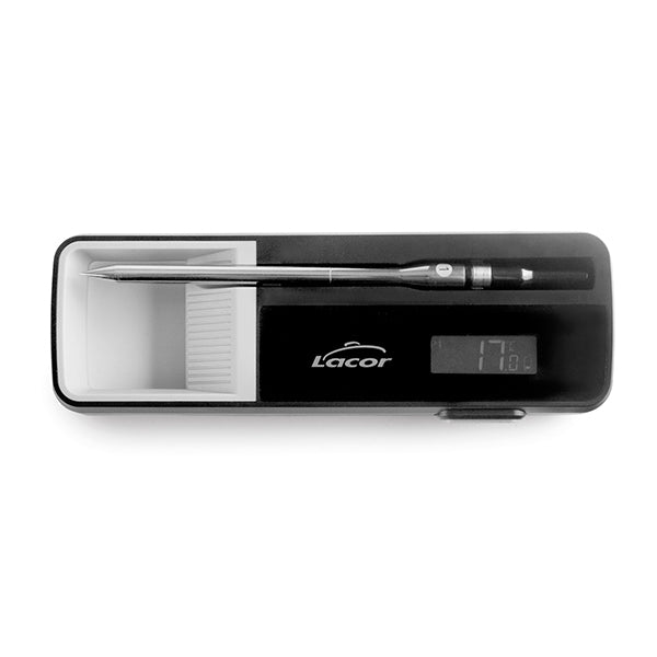 Thermomètre Bluetooth avec sonde sans fil en acier inoxydable 14 cm Lacor - Mathon - 1