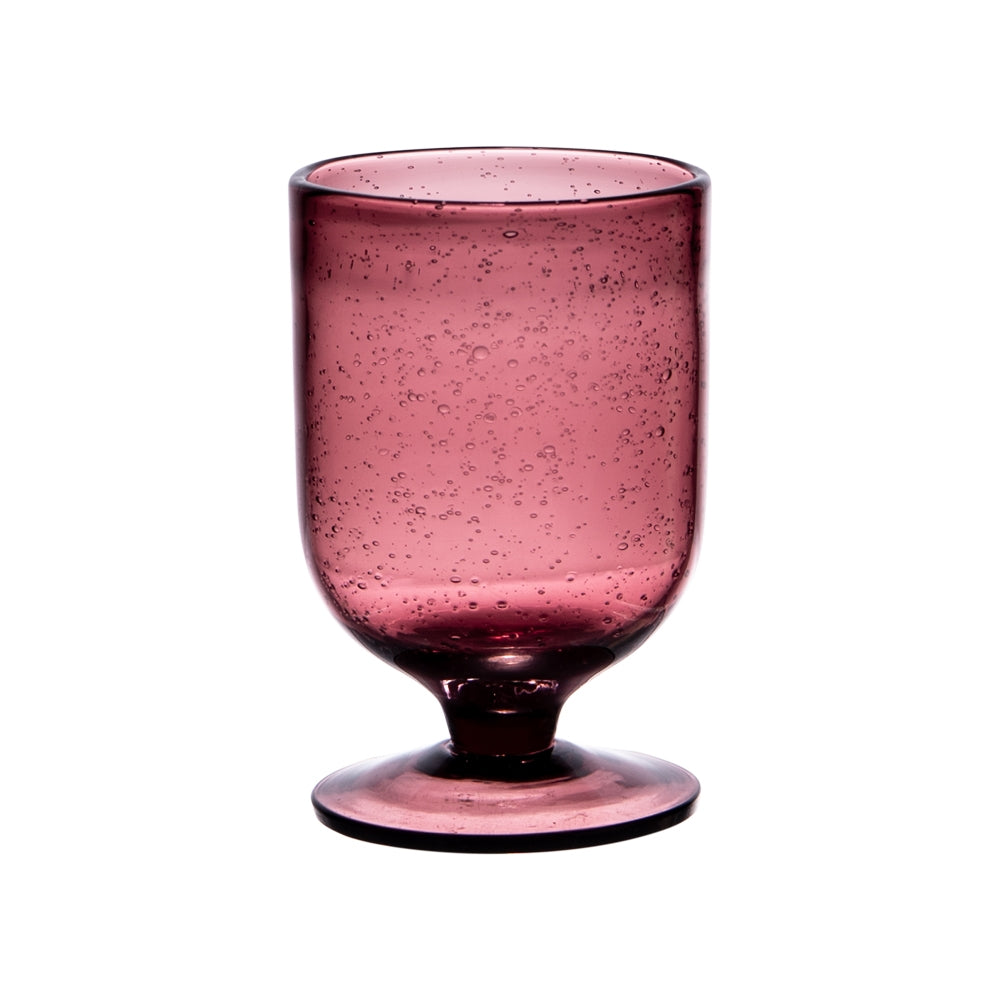 Verre à pied 25 cl Gordes bullé violet (lot de 6) Table passion - Mathon - 1