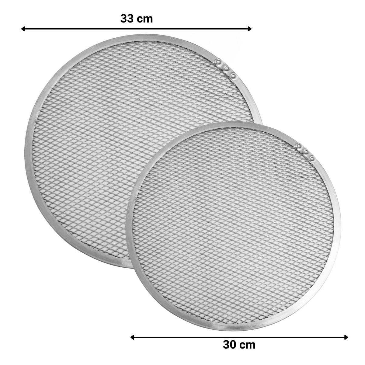 2 Plaques à pizza perforées en alu pour cuisson au four 30 et 33 cm FM Professional - Mathon - 3