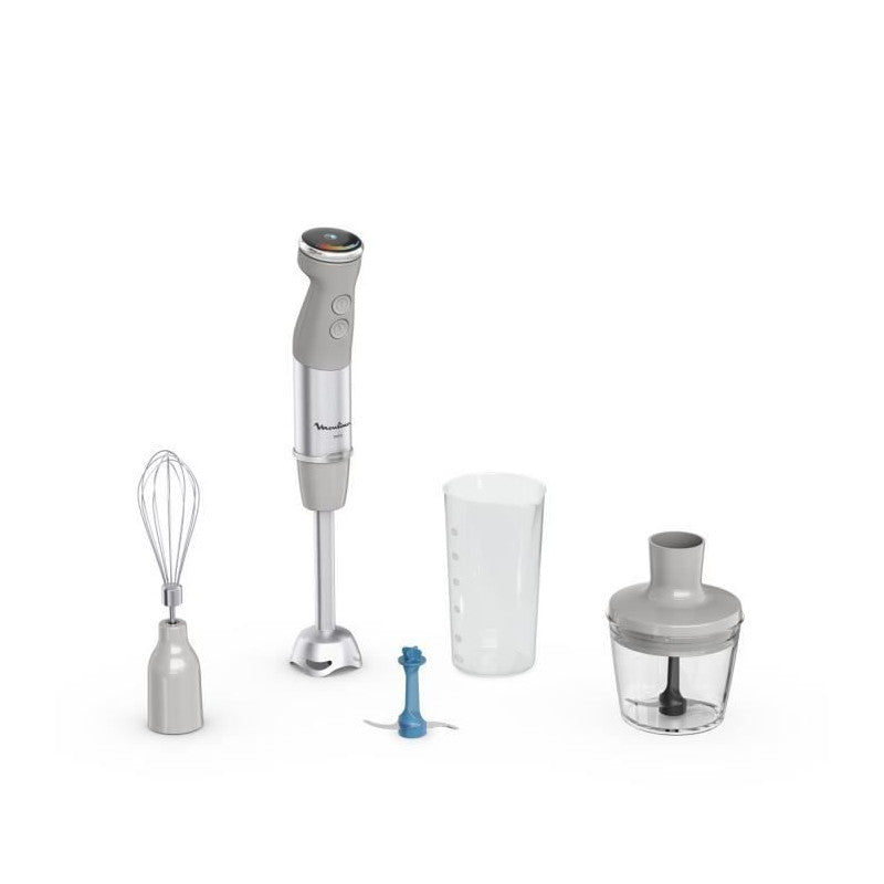 Pied Mixeur Quickchef +, Mixeur Plongeant, 1000 W, 20 Vitesses, 2 Accessoires Dd67eb10 Moulinex - Mathon - 1