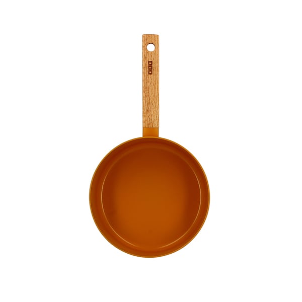 Casserole Ector induction aluminium revêtu manche en bois 20 cm jaune Ogo - Mathon - 2