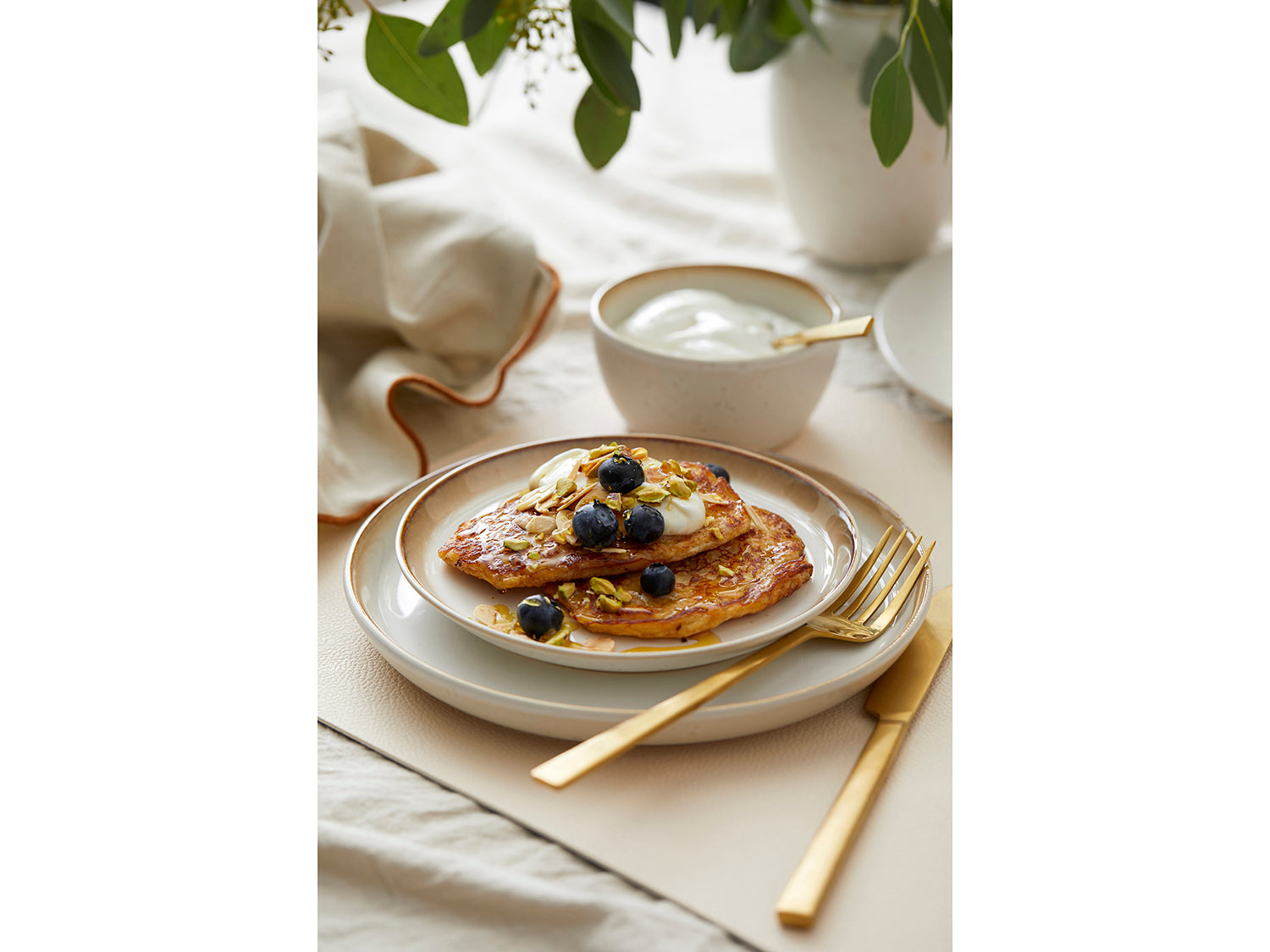 Assiette GASTRO en grès Crème/Crème Bitz - Mathon - 5