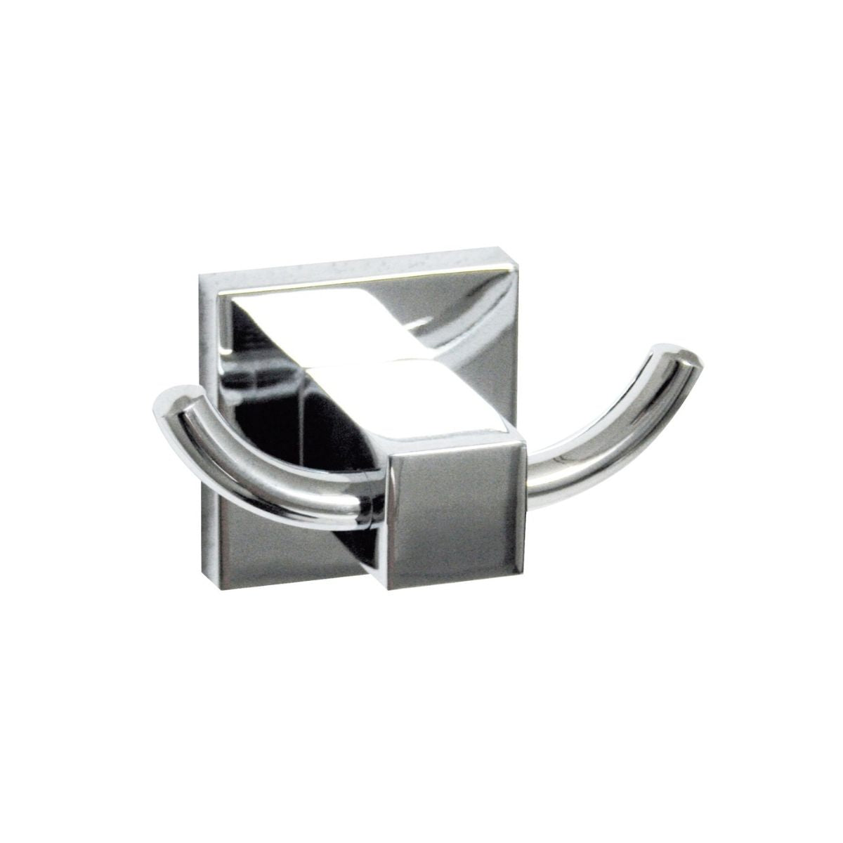 Porte serviette mural double crochet gris chromé  Mare Fackelmann - Mathon - 1