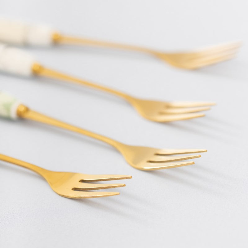 British Pomp - Coffret 4 fourchettes dessert Yvonne Ellen - Mathon - 5