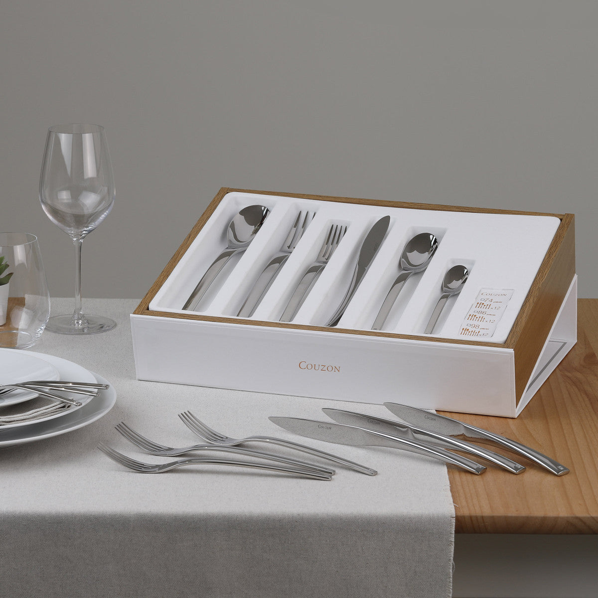 Neuvième Art - Ménagère 50 pièces en coffre bois Couzon - Mathon - 9