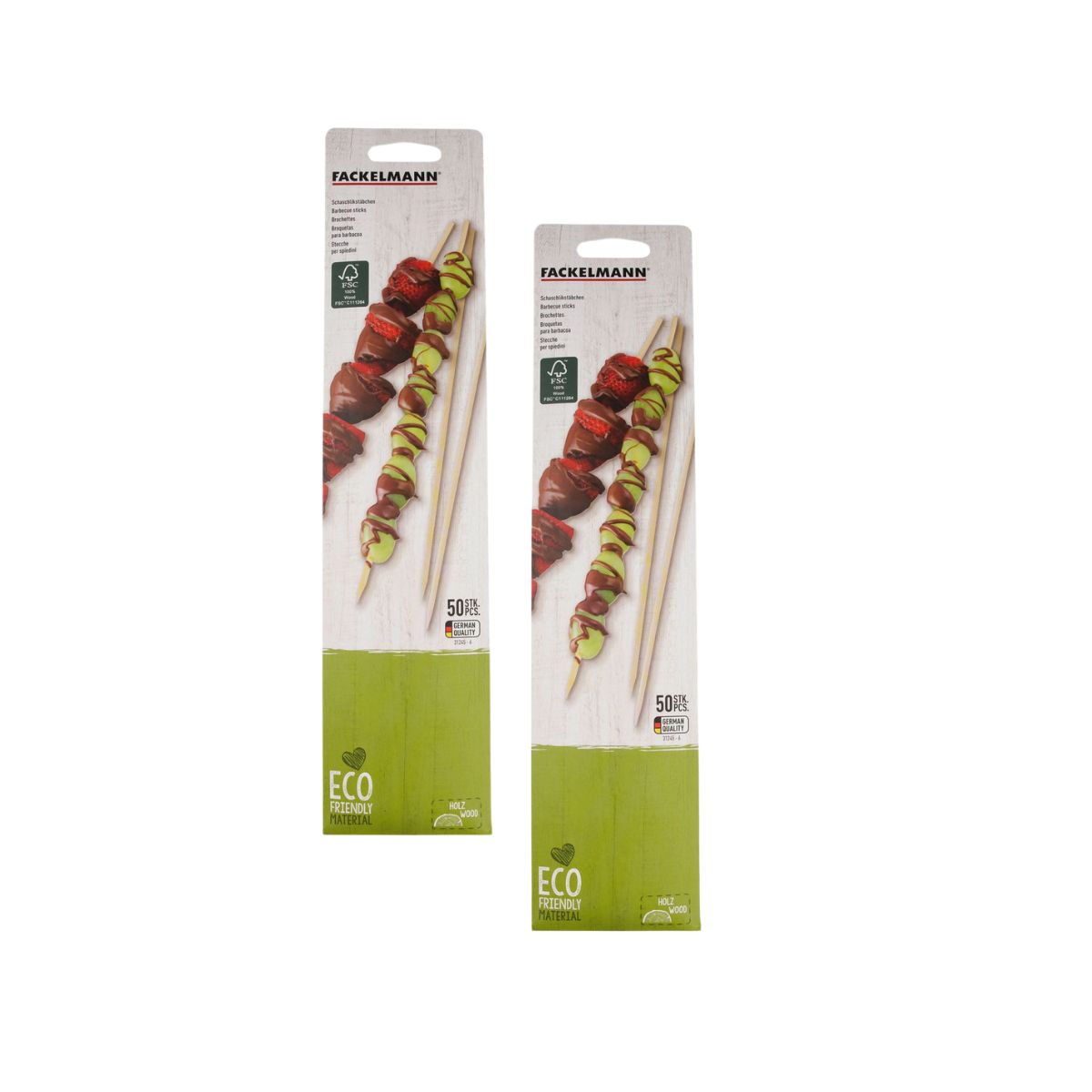 Lot de 100 piques en bois pour brochettes de 25 cm  Nature Fackelmann - Mathon - 5