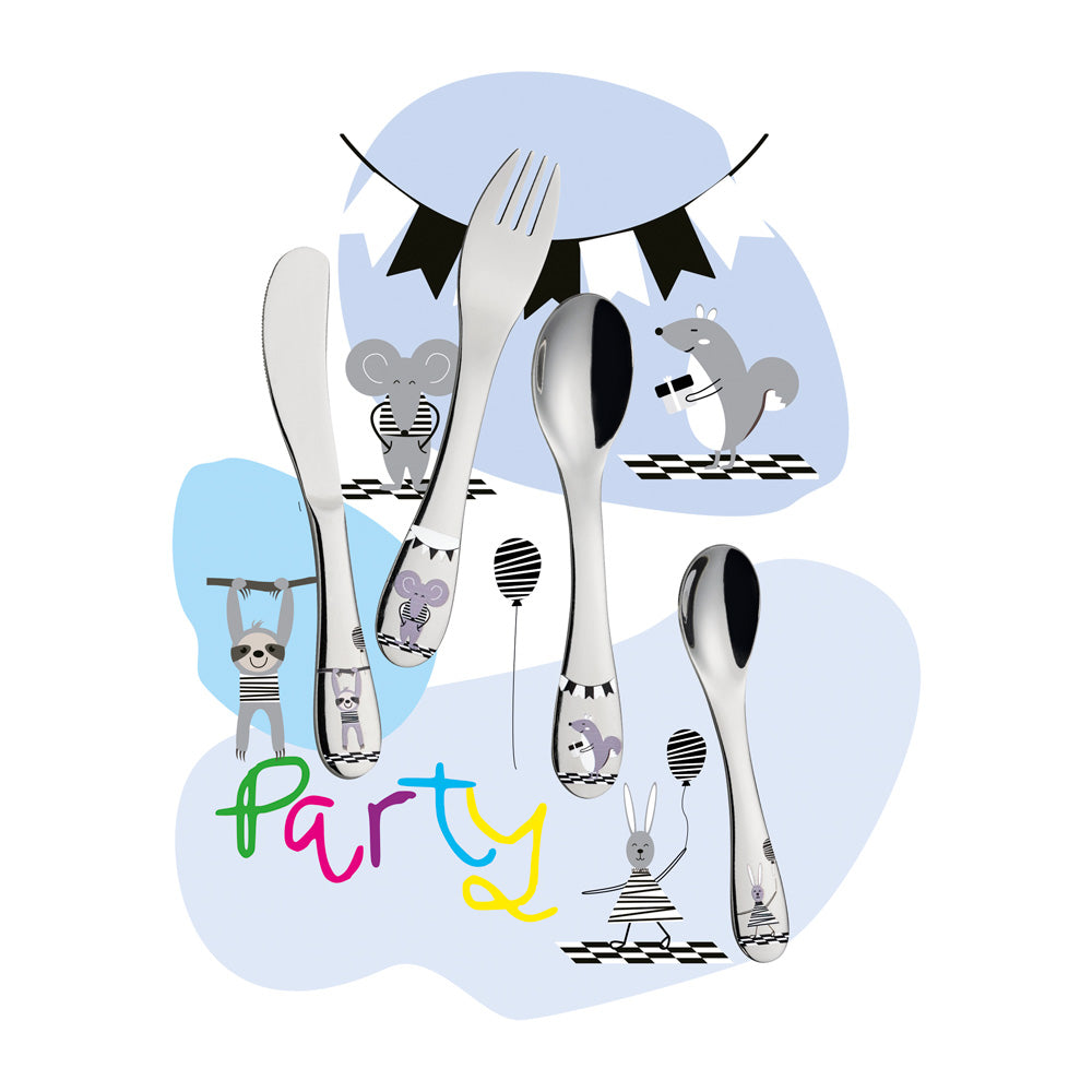 Couverts enfants Party 4 pièces Cilio - Mathon - 1