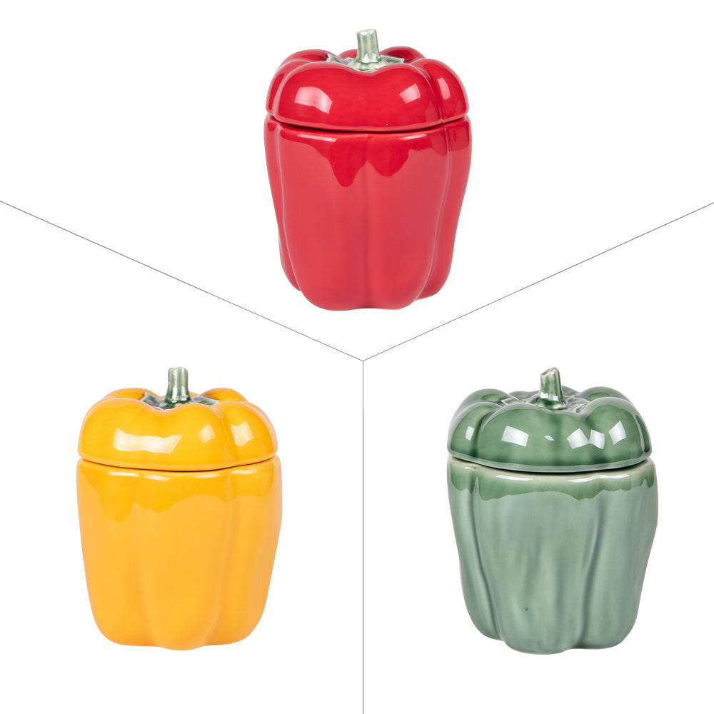 Pot à épices poivron 11x15 cm Table passion - Mathon - 1
