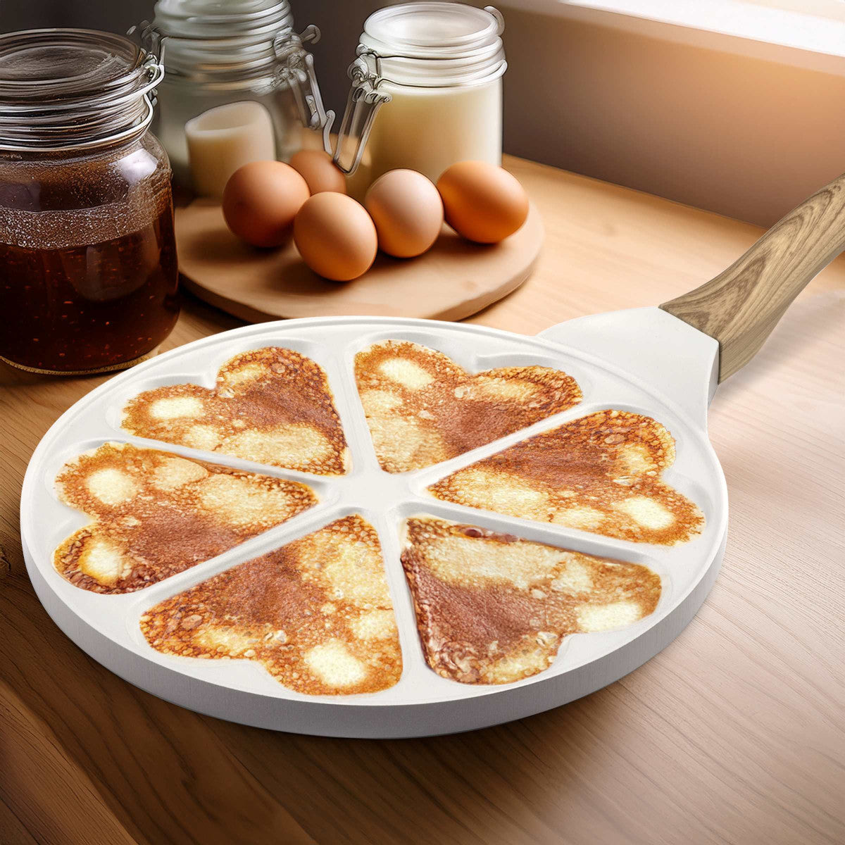 Mythic - Poêle avec 6 cœurs 25.7 cm avec revêtement en céramique blanc Cuisinox - Mathon - 3