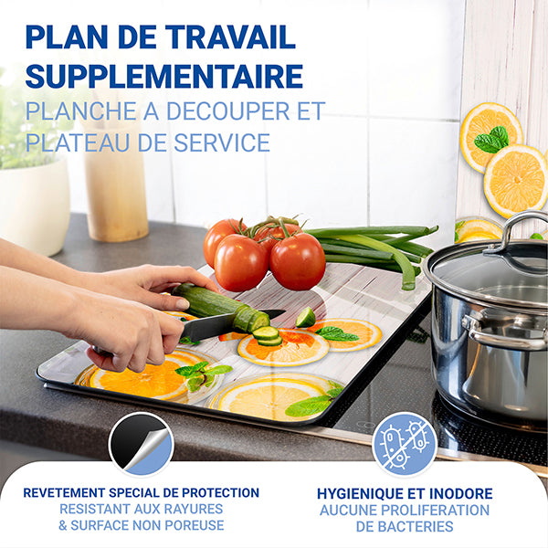 Set 2 couvre-plaques protection motif Citrons Wenko by Maximex - Mathon - 4