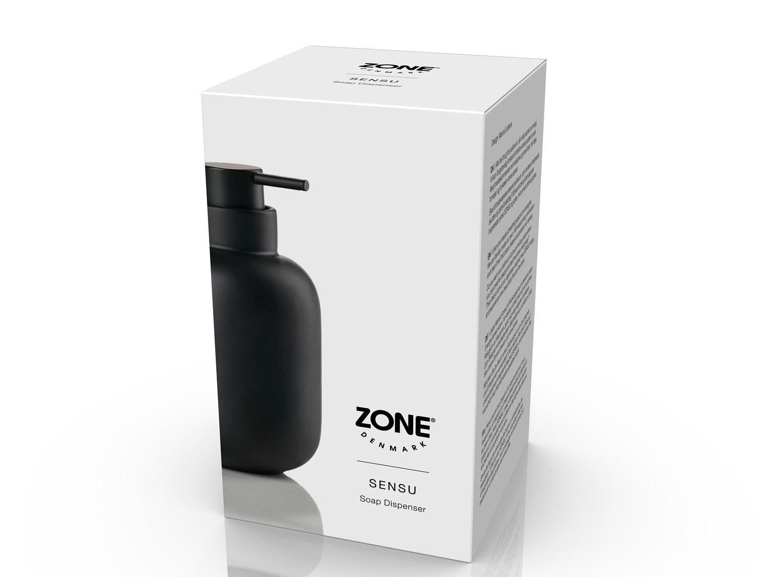 Distributeur de savon Sensu en Grès/ABS Noir Zone Denmark - Mathon - 2