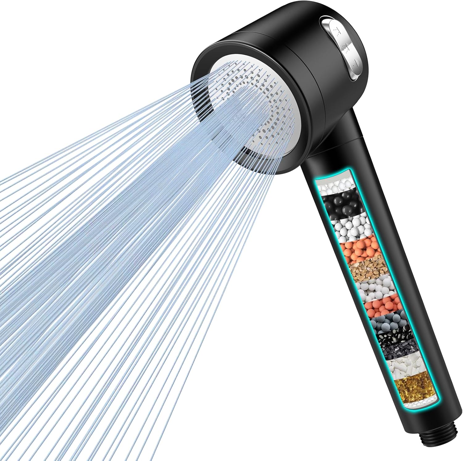 Pommeau de douche rond filtrant 3 modes Vendos85 - Mathon