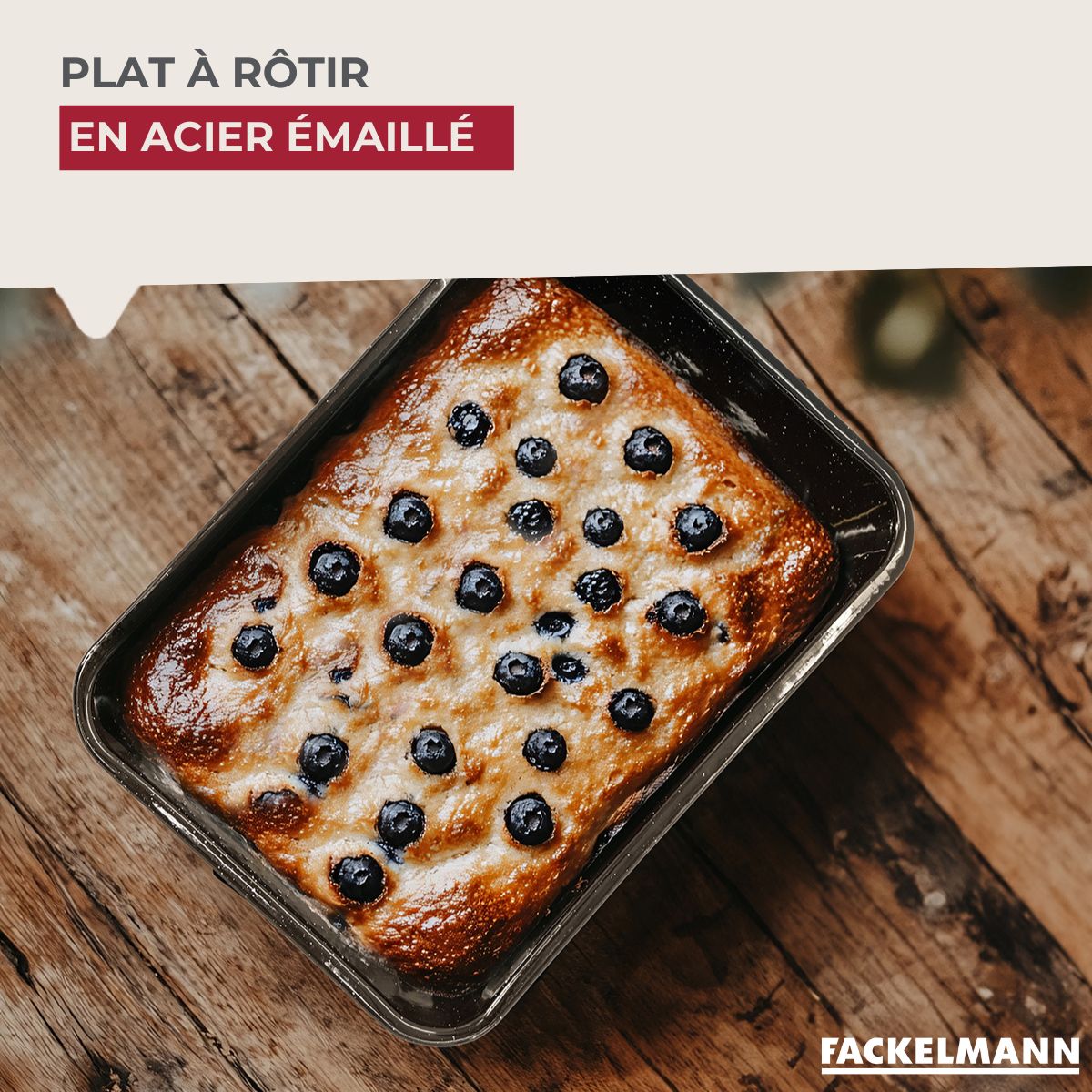 Plat à four émaillé 40,5 cm x 28,5 cm Fackelmann - Mathon - 2