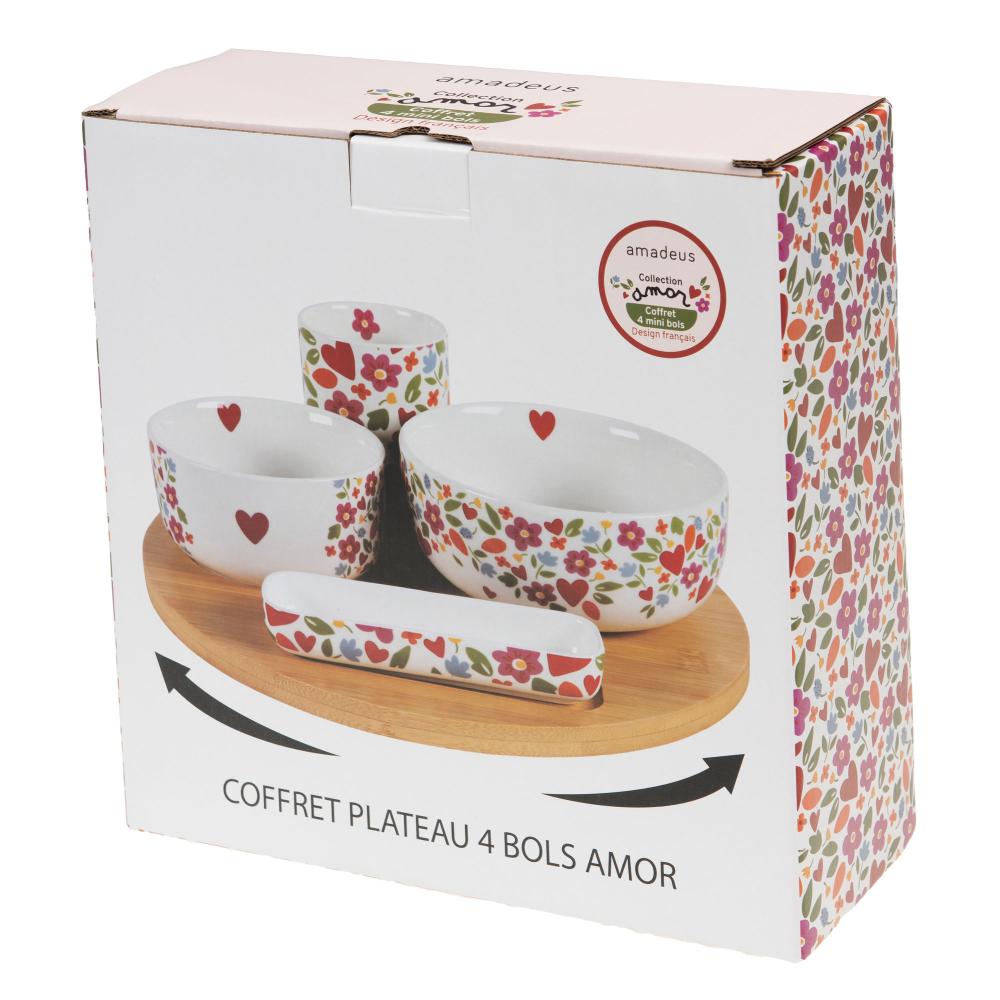 Plateau tournant apéritif 4 bols Amor Amadeus - Mathon - 3