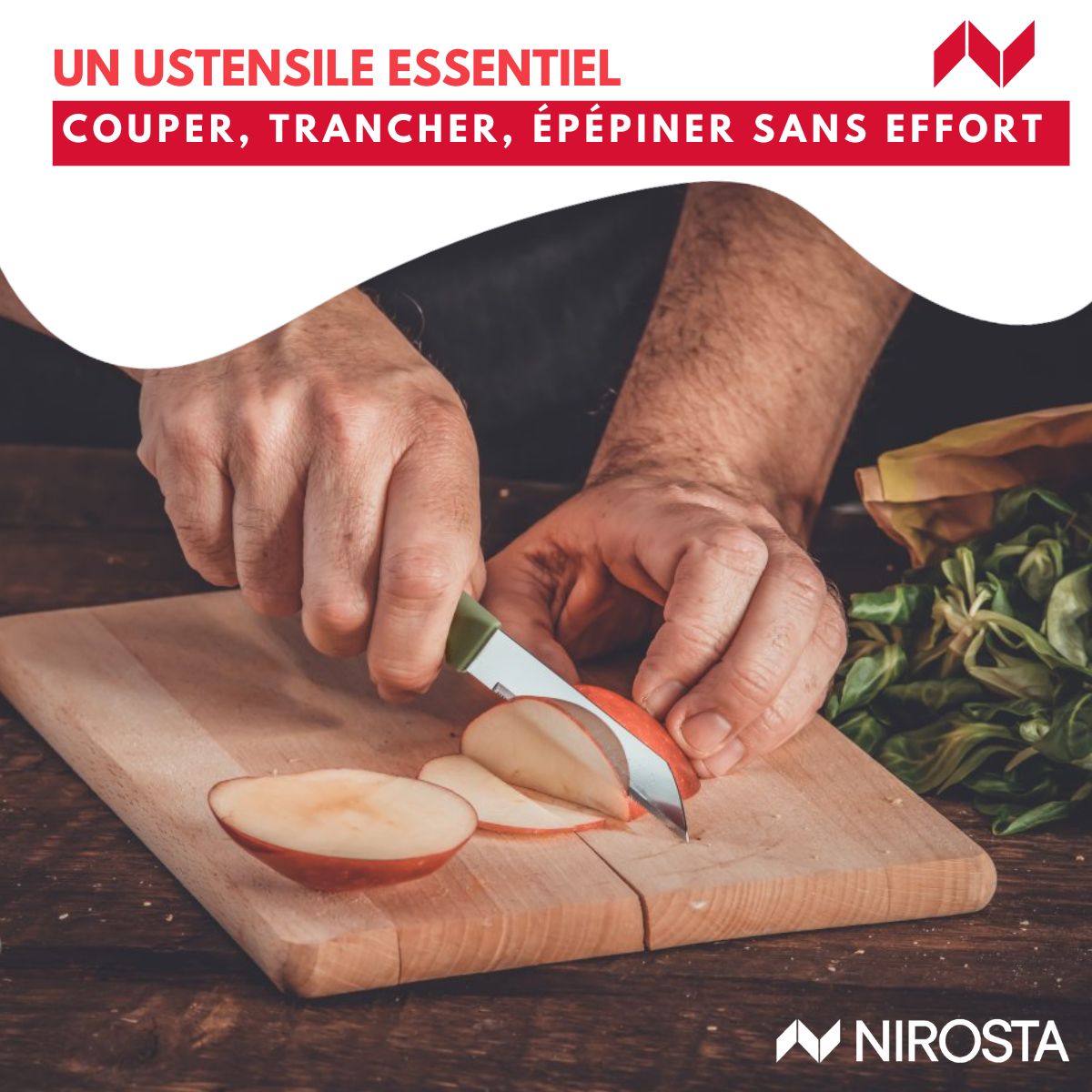 Couteau à légumes 19 cm  Elemental Nirosta - Mathon - 4