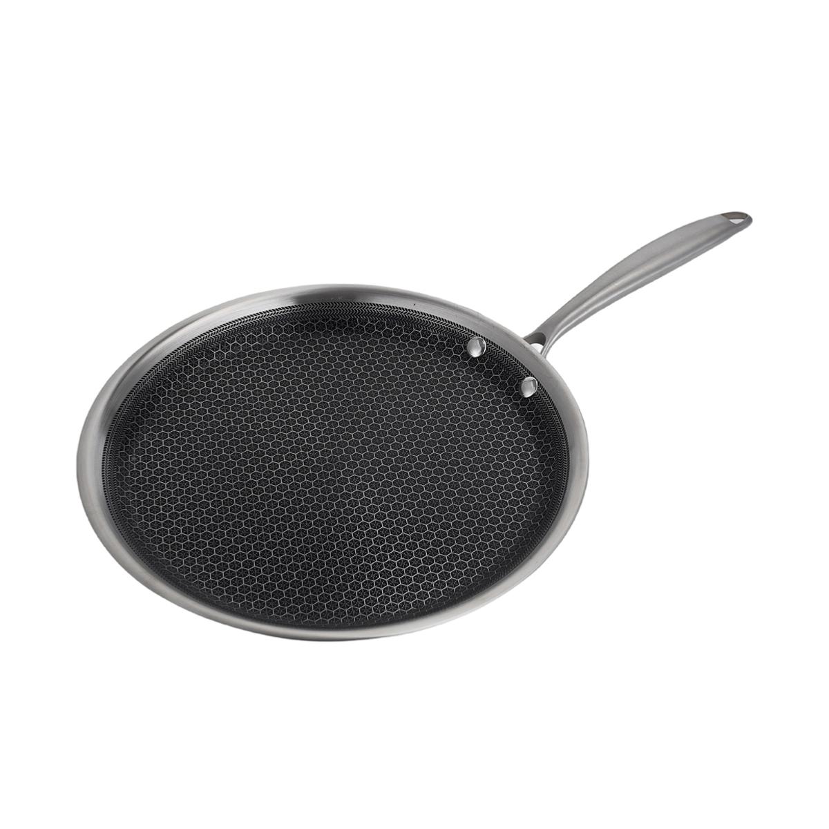 Crêpière 28cm triplex - "BlackSteel" Laguiole Cuisson - Mathon - 1