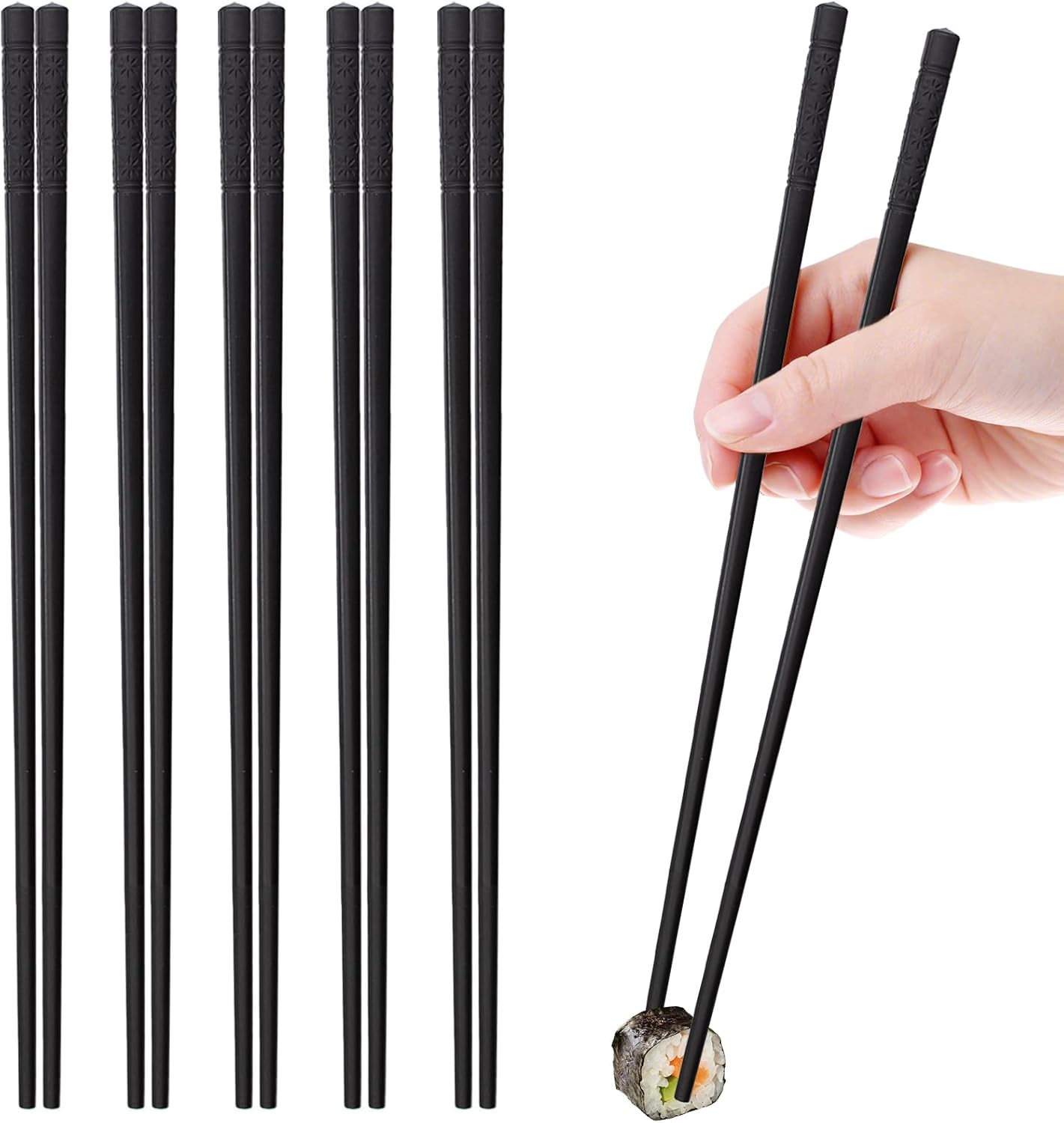 Baguettes réutilisables en fibre de verre 5 paires 24 cm Vendos85 - Mathon