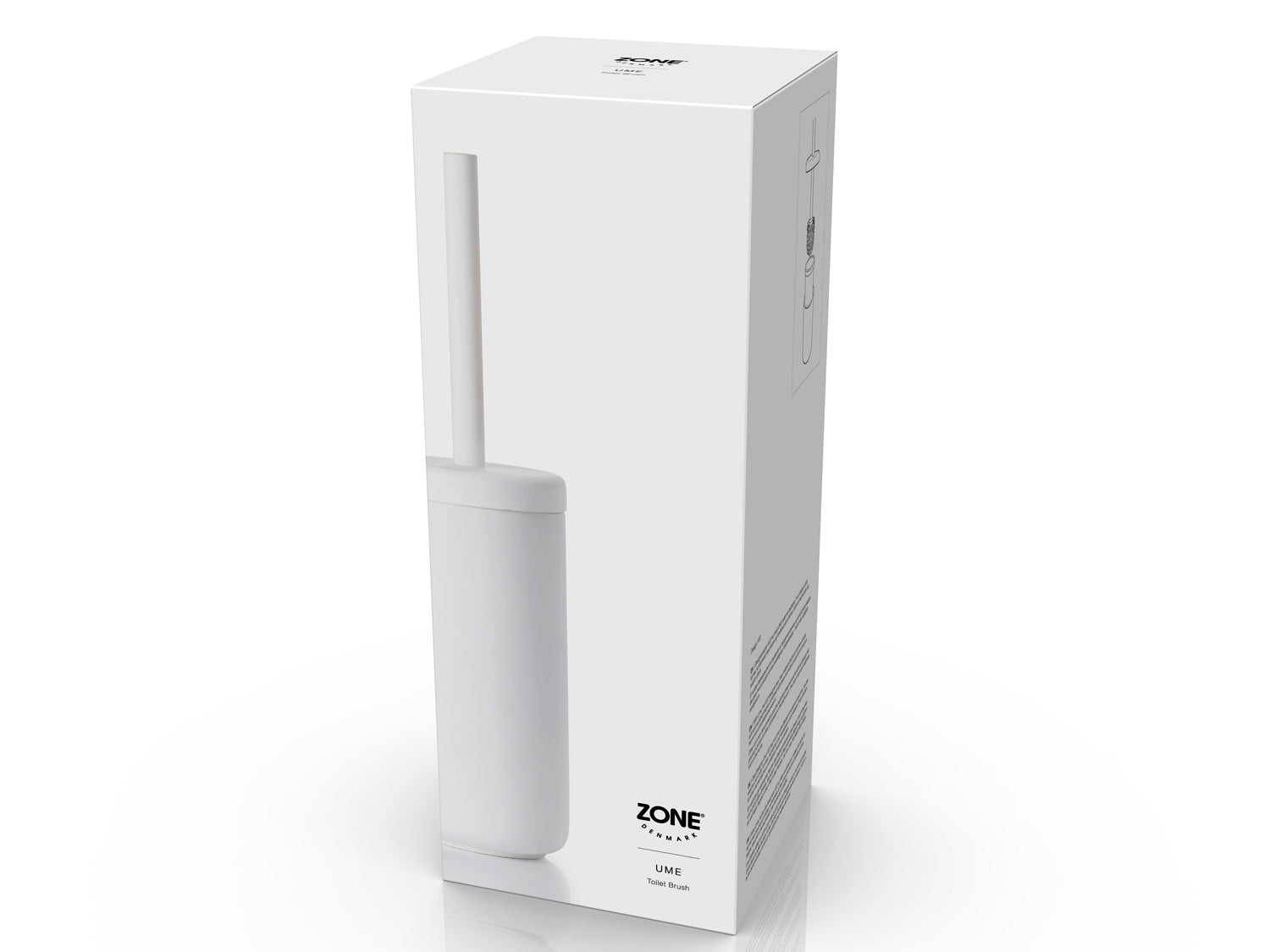 Brosse de toilette UME en grès et polypropylène Blanc Zone Denmark - Mathon - 2