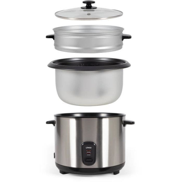 Cuiseur De Riz Electrique  Et Vapeur Acier Inoxydable - Livoo - Doc293 Livoo - Mathon - 3