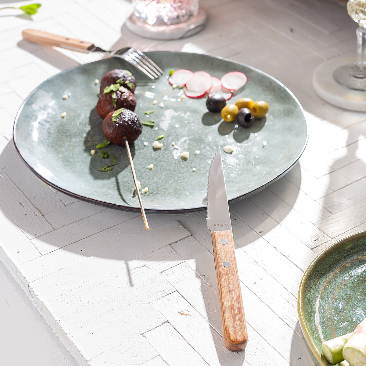 Steak Pizza Bois - Coffret 6 couteaux steak Amefa - Mathon - 6