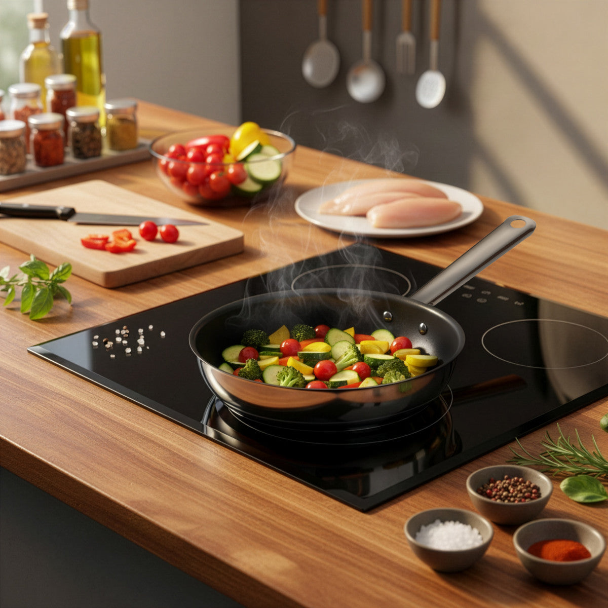 Elysée - Poêle 24cm inox revêtement anti-adhérent Cuisinox - Mathon - 2