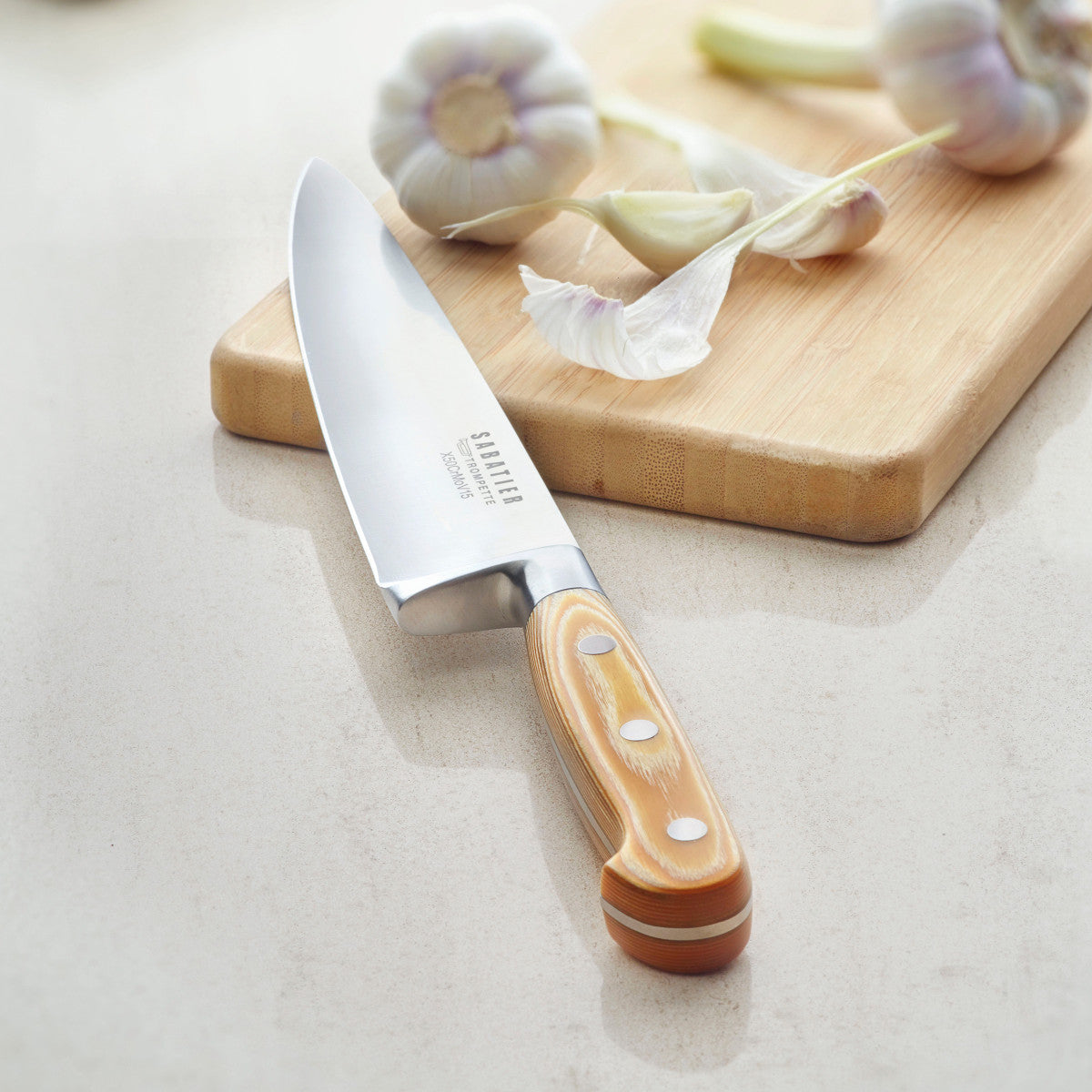 Essentiel - Couteau chef 20 cm Sabatier Trompette - Mathon - 2