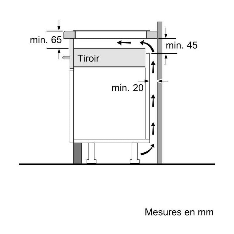 Table De Cuisson A Induction -   Série 2 - 3 Foyers - 52,2 X 59,2 X 5,1 Cm - Puc611aa5e - Noir Bosch - Mathon - 6