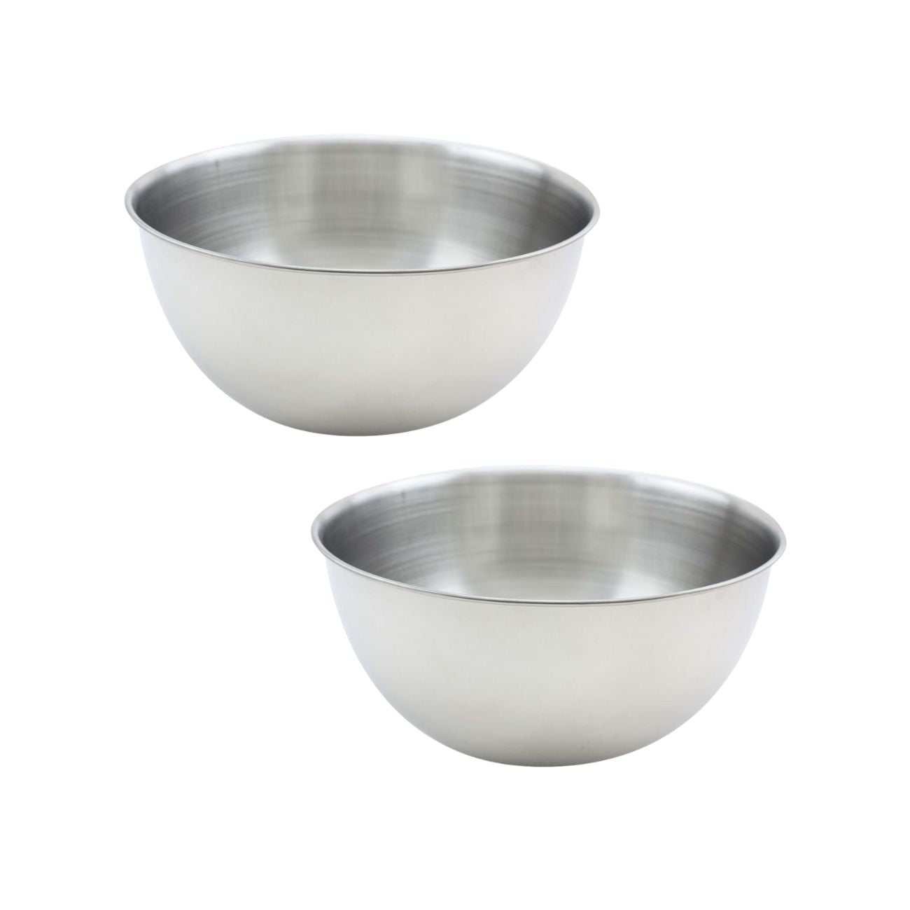 Ensemble de 2 Bols à mixer en inox de 20,5 cm de diamètre  Basic Fackelmann - Mathon - 1