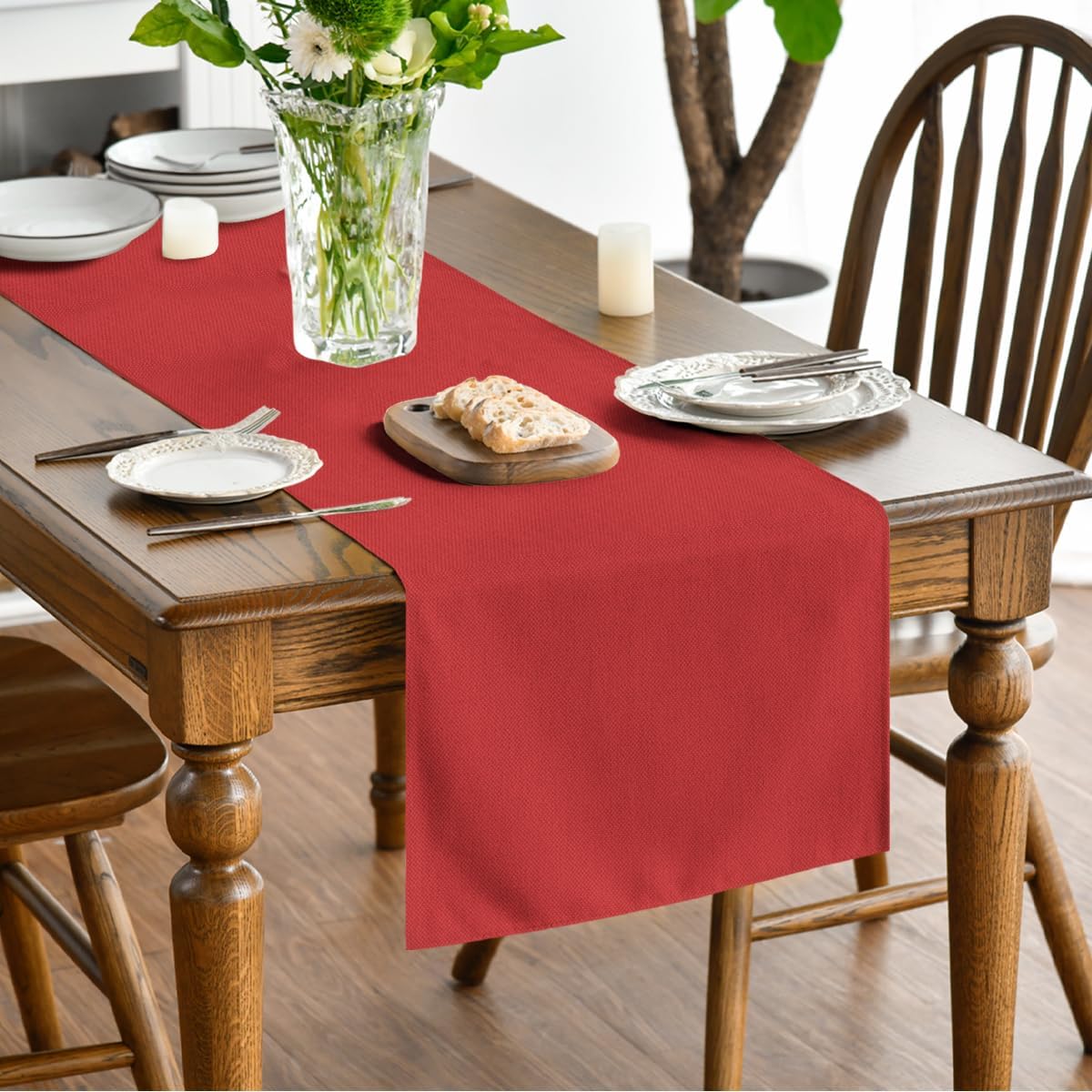Chemin de Table Polyester Rouge 40×180 cm Vendos85 - Mathon