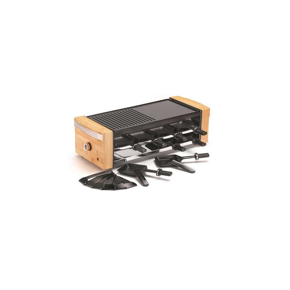Raclette 8p 1200w Bambou Gamme Signature Kitchenchef - Kcwoodlux8 Kitchen Chef Professional - Mathon - 1
