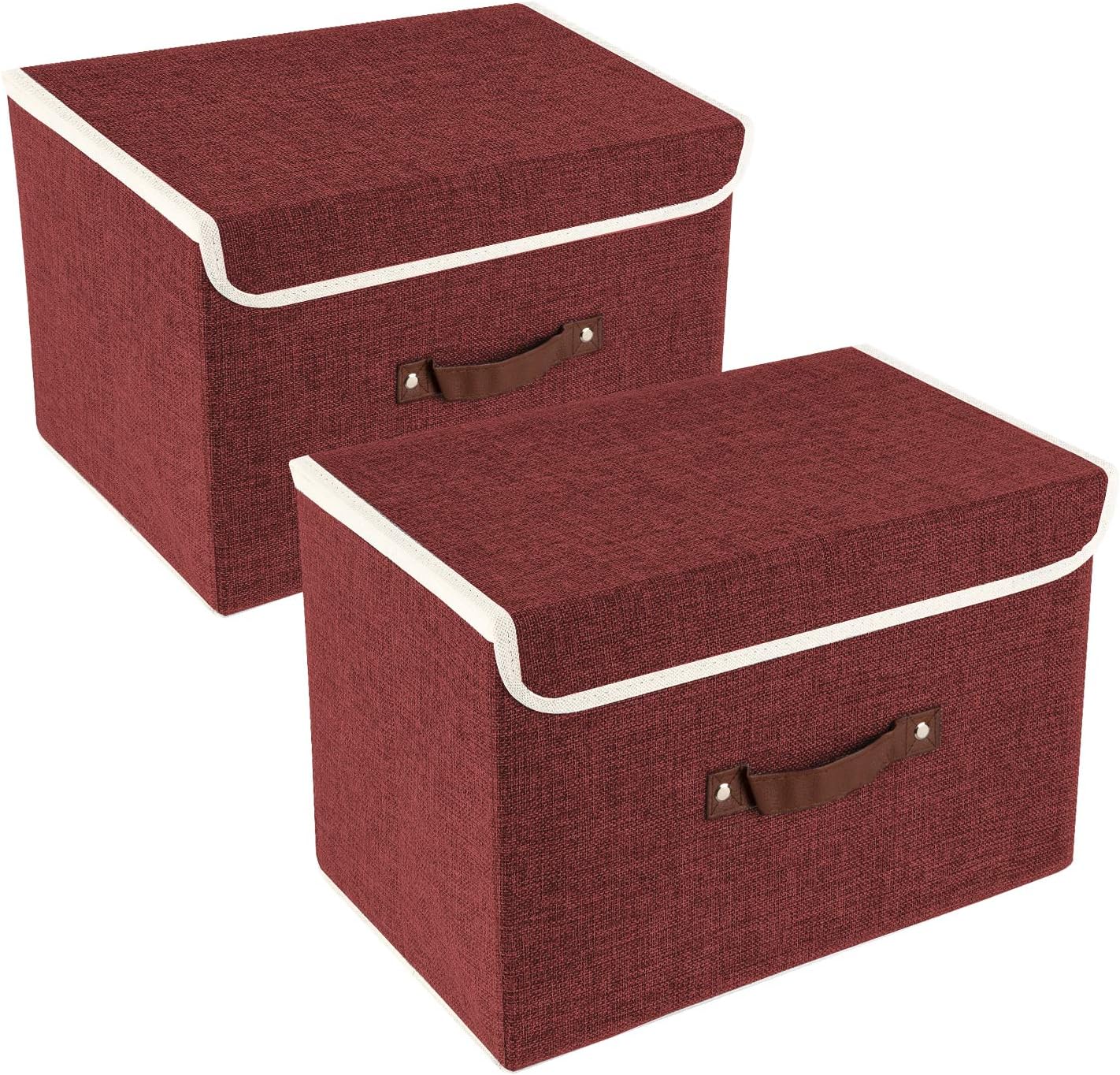 Set de 2 boîtes de rangement pliables Vin Rouge Vendos85 - Mathon