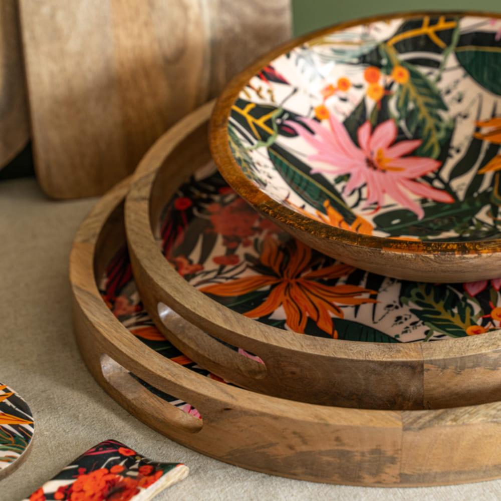 Set de 2 plateaux ronds Taiana 35 et 40 cm Table passion - Mathon - 3