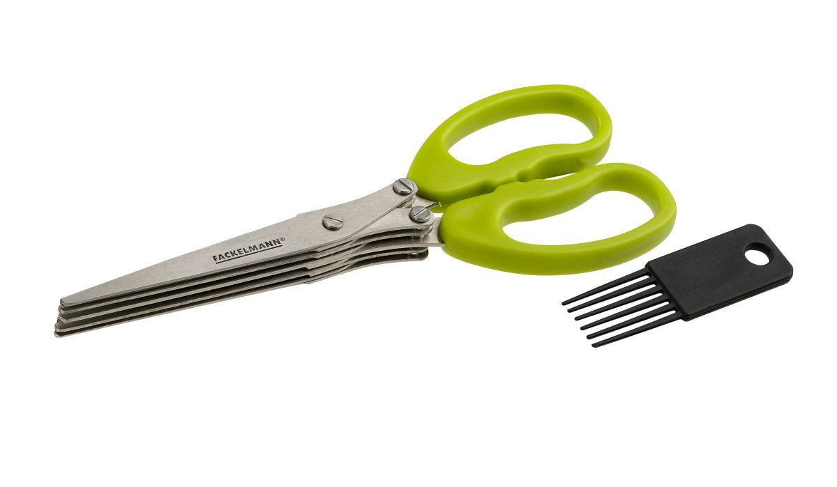 Ciseaux pour herbes aromatiques avec brosse de nettoyage  Basic Fackelmann - Mathon - 1