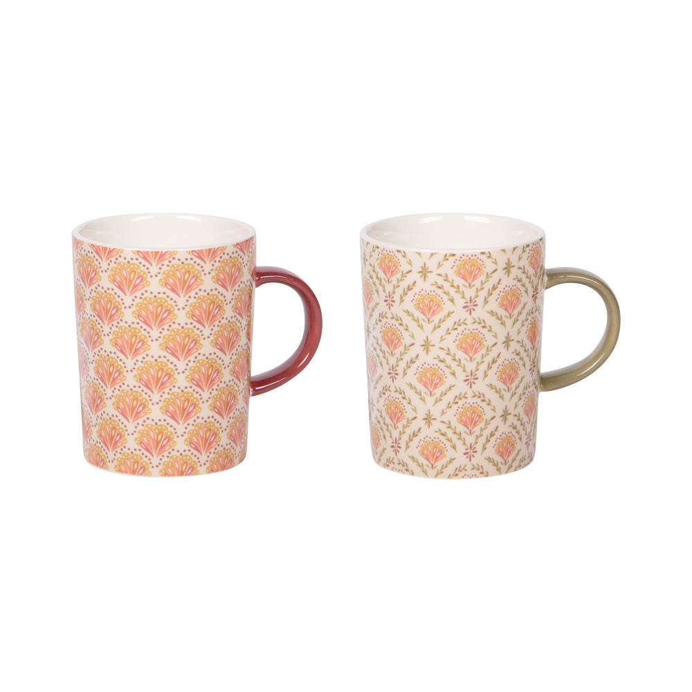 Coffret de 2 mugs Rangoli 25 cl Table passion - Mathon - 1