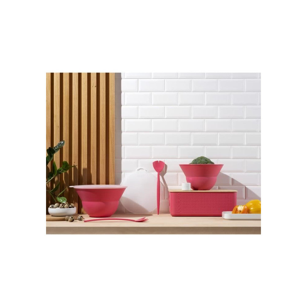 Ensemble De 2 Saladiers 3 L Et 4.9 L Avec Couvercle Silicone - Bodum - Topee - Bubblegum Bodum - Mathon - 2