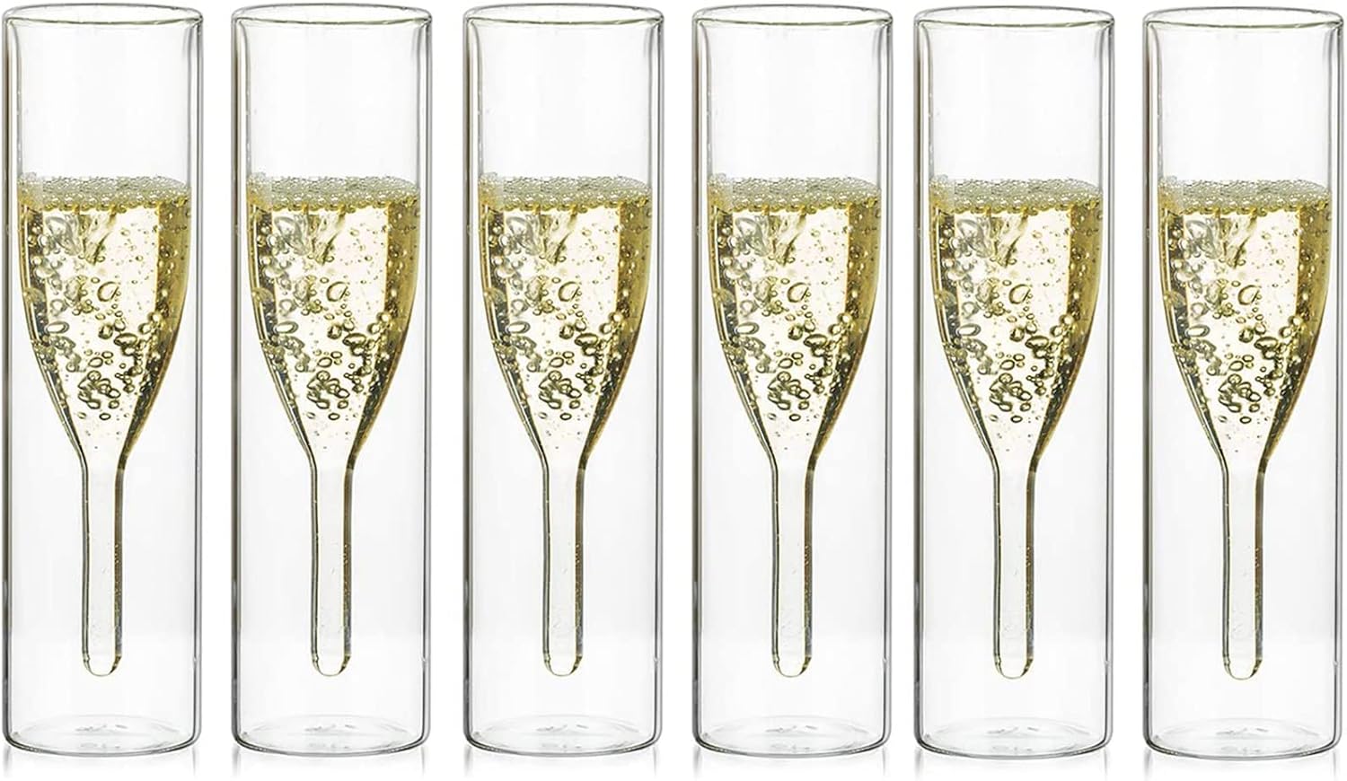 6 Flûtes à champagne double paroi – Verre borosilicate Vendos85 - Mathon