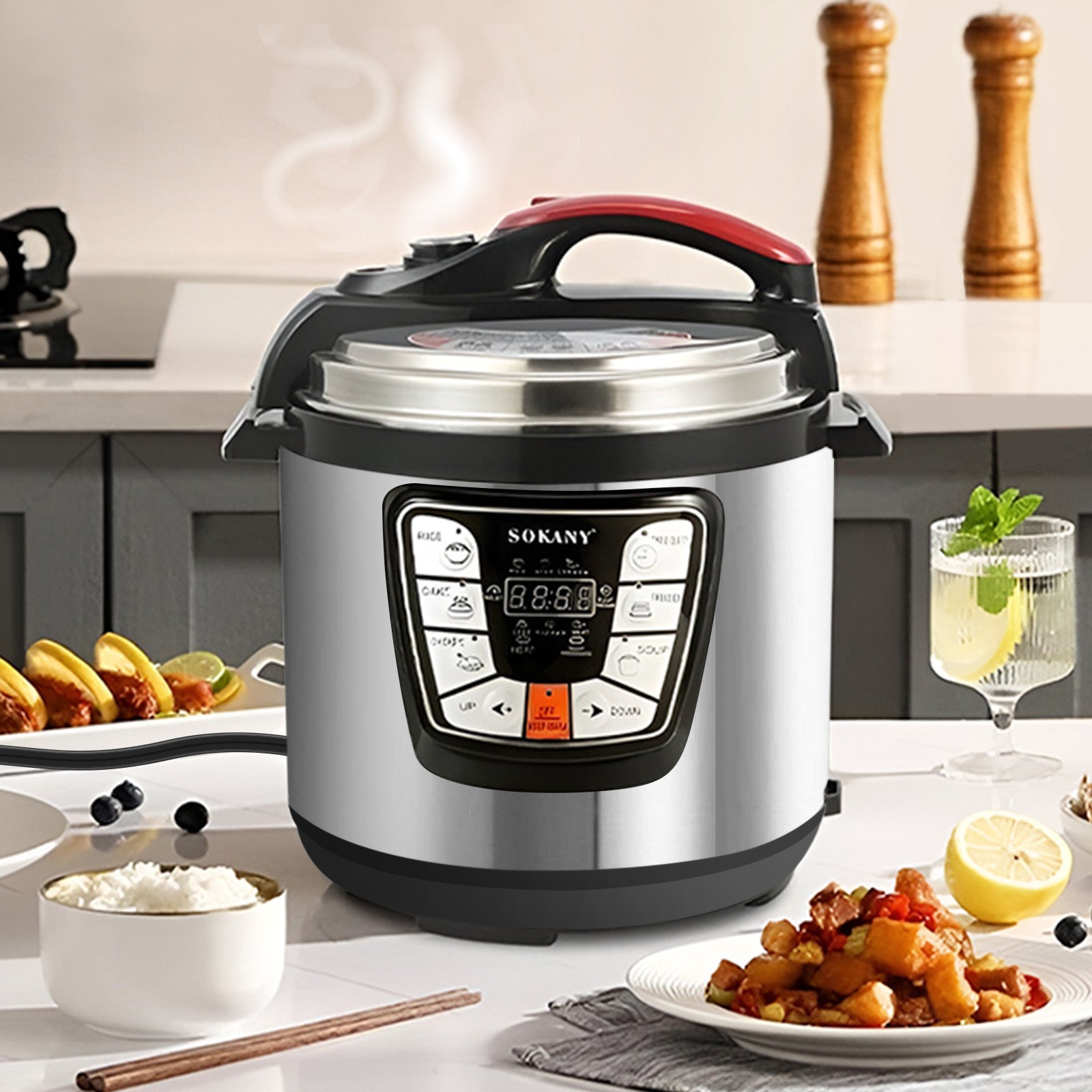 Autocuiseur 6L Multifonction Sokany - Mathon - 2