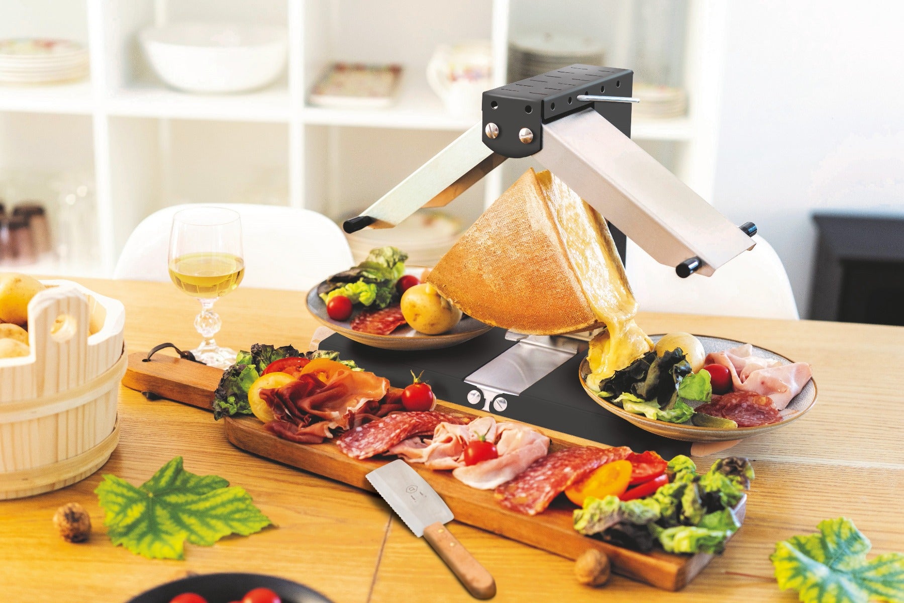 Appareil à raclette - Brézière® PREMIUM - Noir - Poignées bois - Couteau inclus Louis Tellier - Mathon - 2