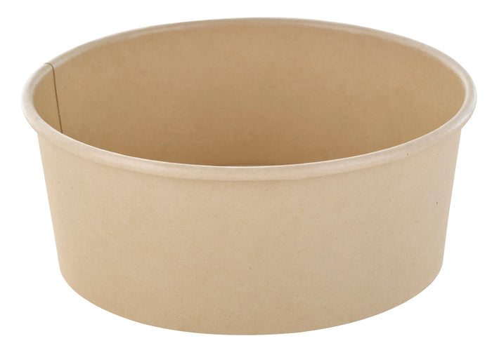 45Pcs - Saladier rond Buckaty en carton brun sans matière plastique, Waterbased  H60mm 700ml FirstPack - Mathon