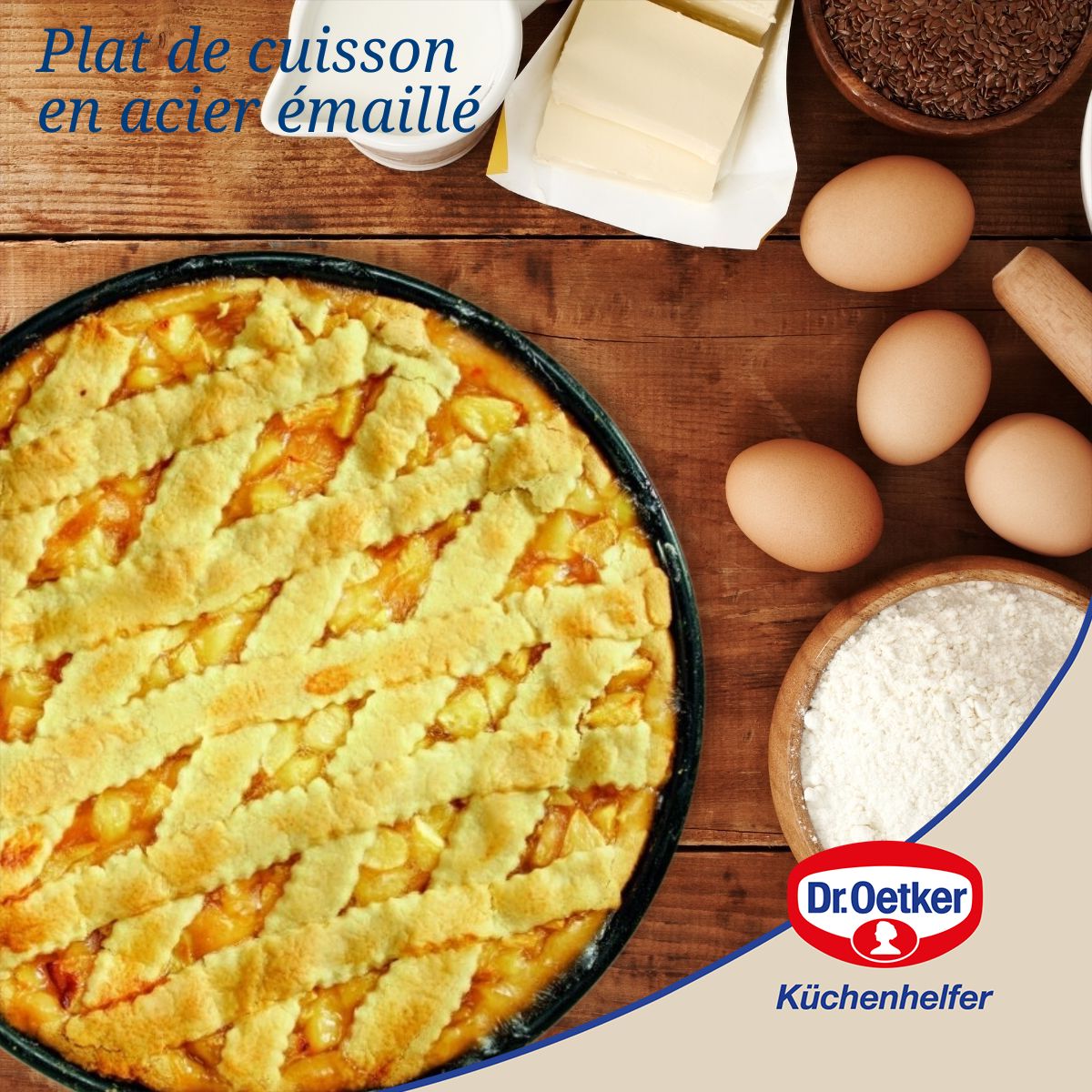 Plat à four pour tartes et pizzas 32 cm  Tradition Dr. Oetker - Mathon - 4