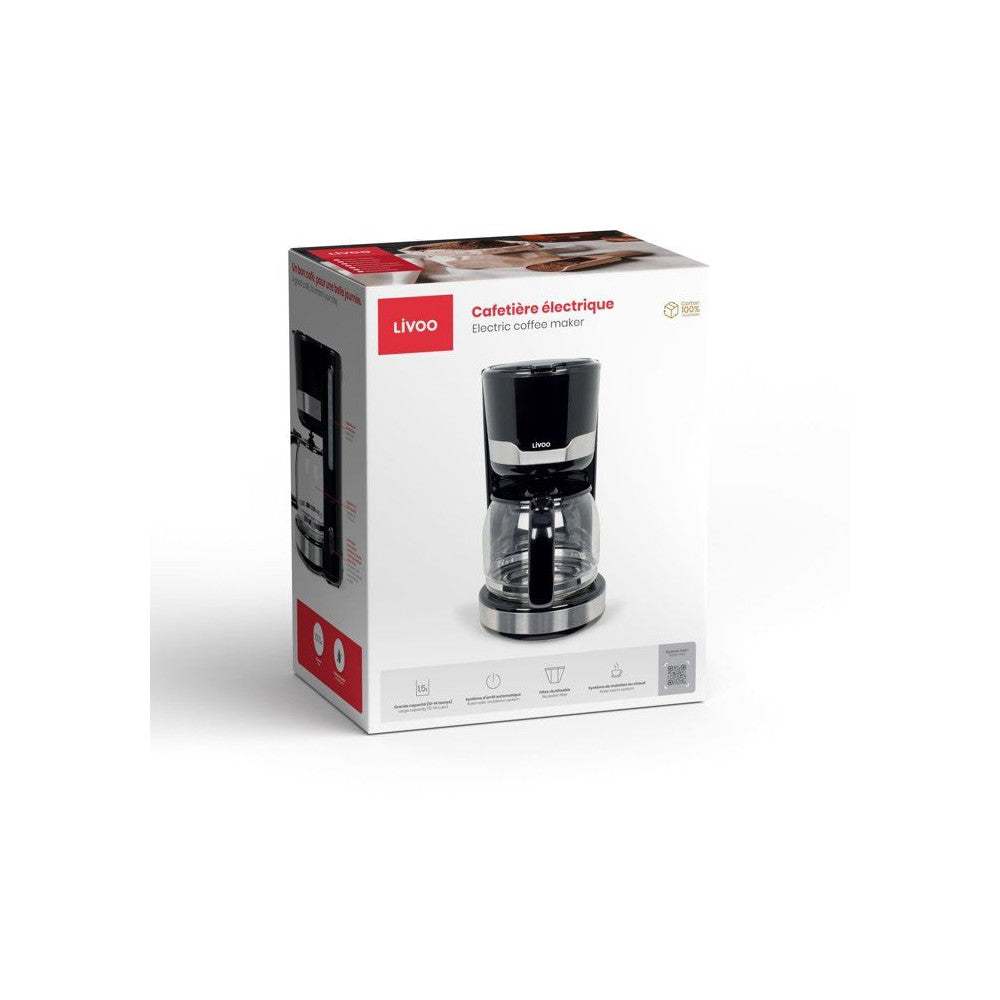 Cafetiere électrique - Livoo - Dod201n - 1000 W - 1,5 L - 12 A 14 Tasses - Noir Livoo - Mathon - 5