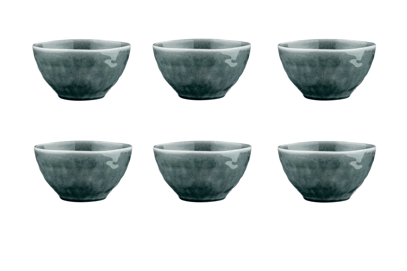 Lot de 6 bols moyens en grès bleu D14.5 Björn - Mathon - 1