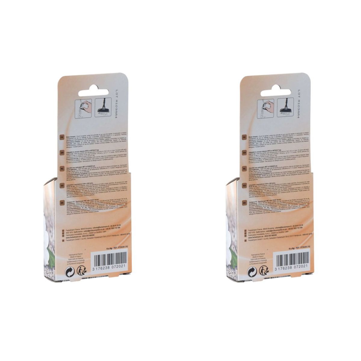 Lot de 2 x 4 Sachets de granulés de parfum pour aspirateur à la vanille TopFilter TopFilter - Mathon - 2
