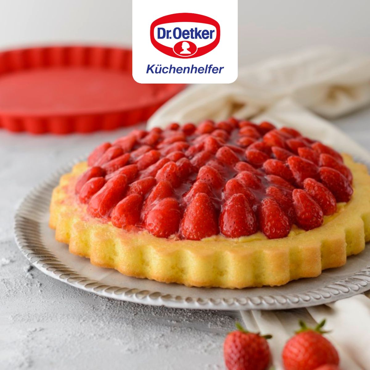 Moule à tarte en silicone rouge de 26 cm Dr. Oetker Flexxibel Love Dr. Oetker - Mathon - 7