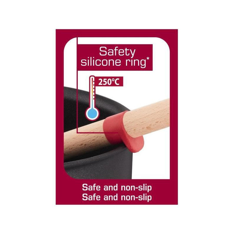 Spatule A Angle Ingenio - Bois Hetre Et Silicone Platinium - 33 Cm Tefal - Mathon - 3