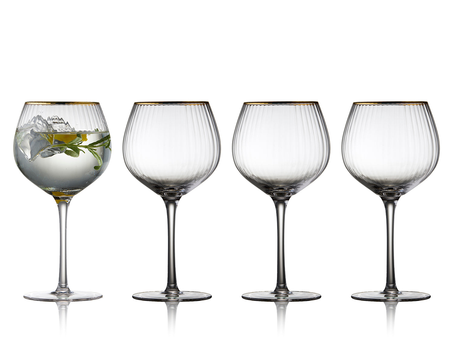 Set de 4 verres à gin tonic PALERMO GOLD Transparent Lyngby Glas - Mathon - 1