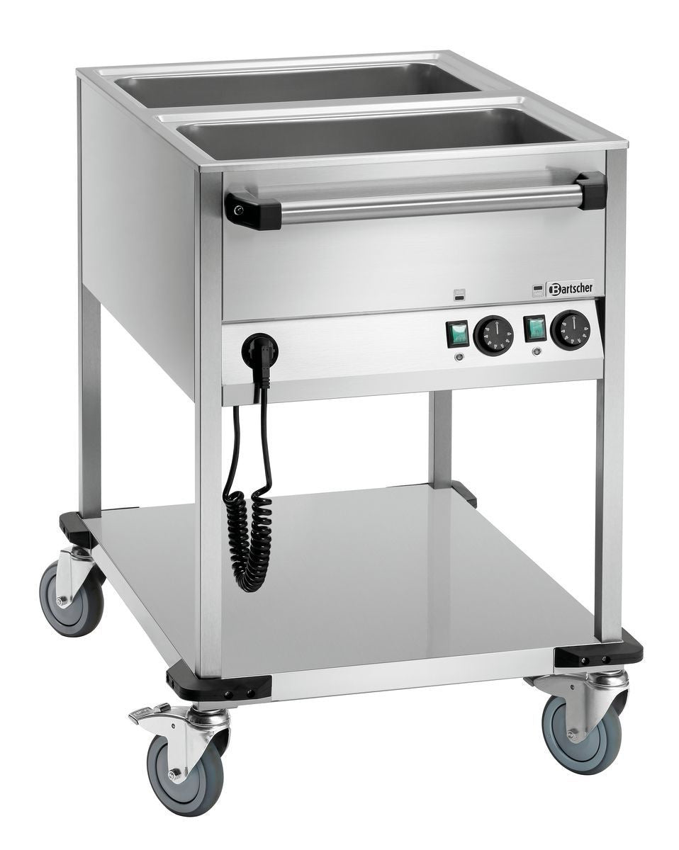 Chariot Bain Marie - 2 Bacs GN 1/1 avec Robinet - Bartscher - Mathon - 5